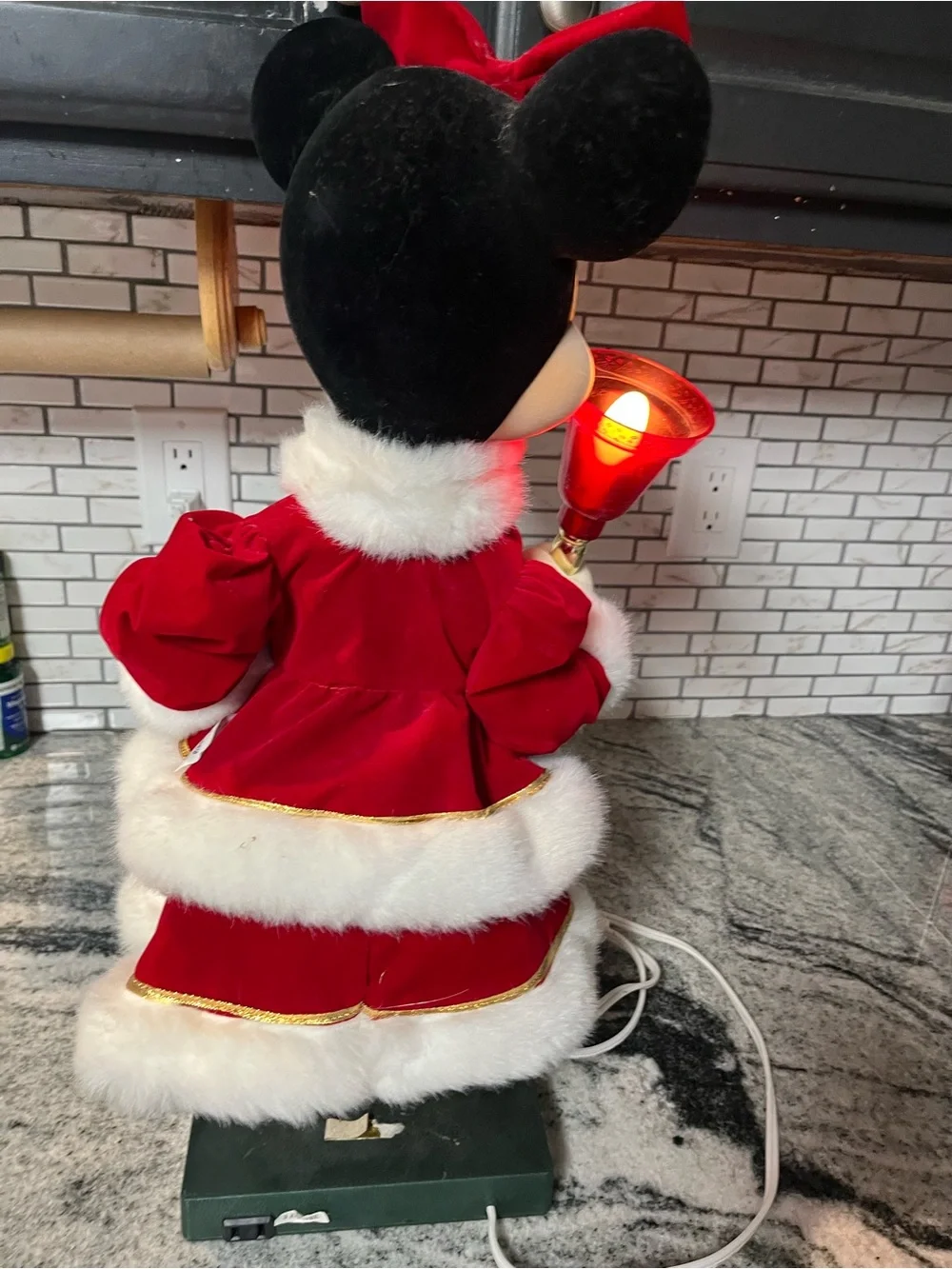 Vintage Disney's Christmas Minnie Mouse Mrs Clause Animated And Music 23 Inches